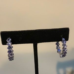 Tanzanite Inside Out Hoop Earrings